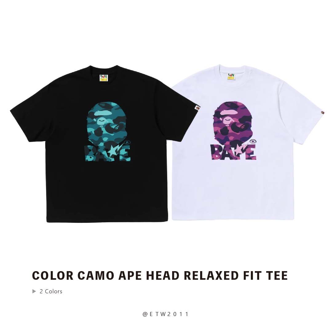 ☆ETW☆【EASY TO WEAR】BAPE COLOR CAMO APE HEAD RELAXED FIT TEE 猿人 迷彩 寬鬆版型 短T