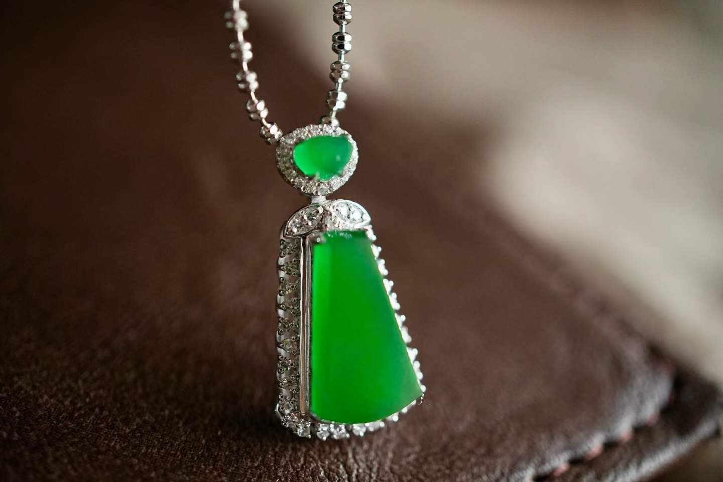 翡翠冰辣陽綠無事牌吊墜,天然翡翠A玉, 緬甸玉, Jade, Jadeite