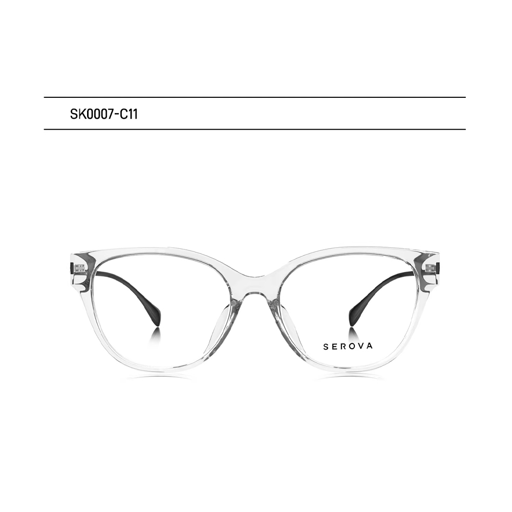 【SEROVA】SK0007 C11 貓眼框光學眼鏡♦(透明) #梓渝聯名禮盒款