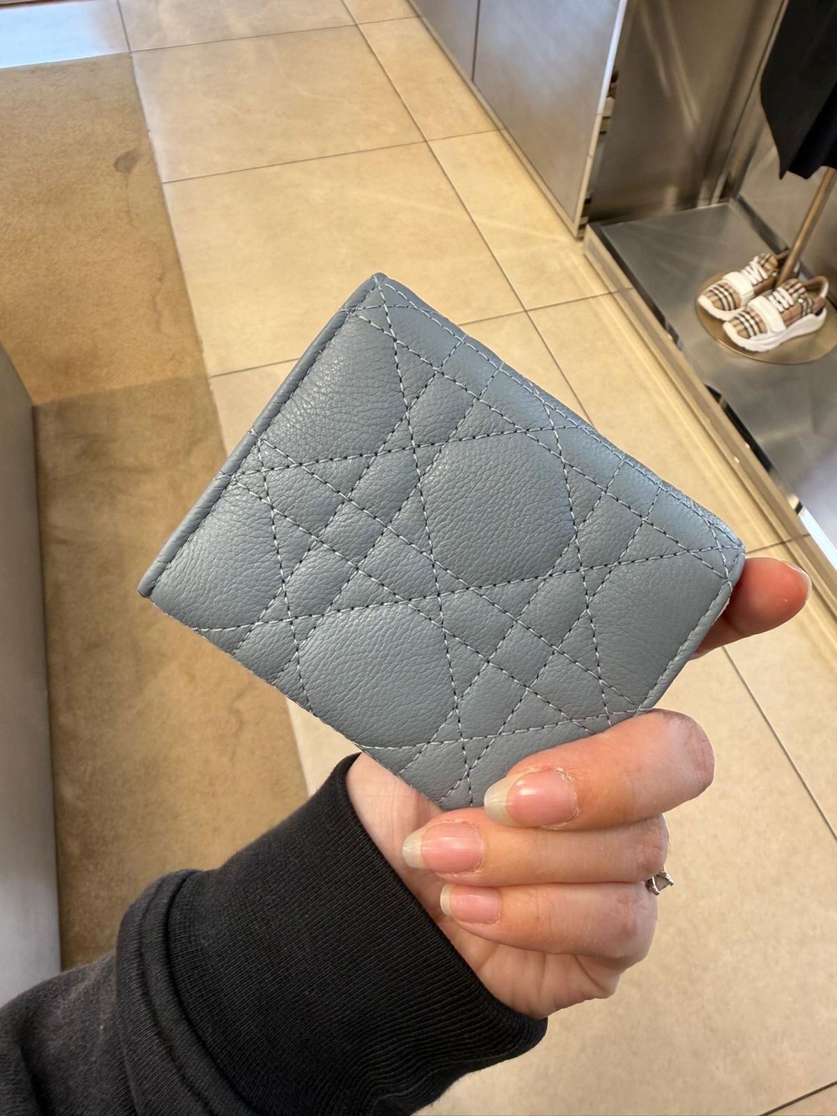 LYS01614 Dior Caro Glycine 銀包 - 雲藍色