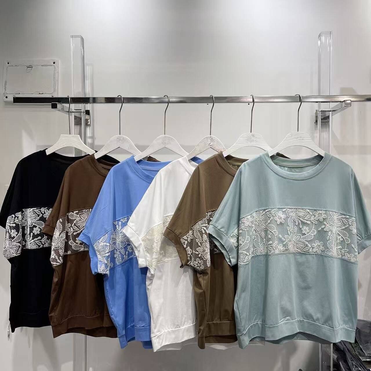 【預訂】花花喱士間蝙蝠袖寬鬆棉TOP (E51-E56)