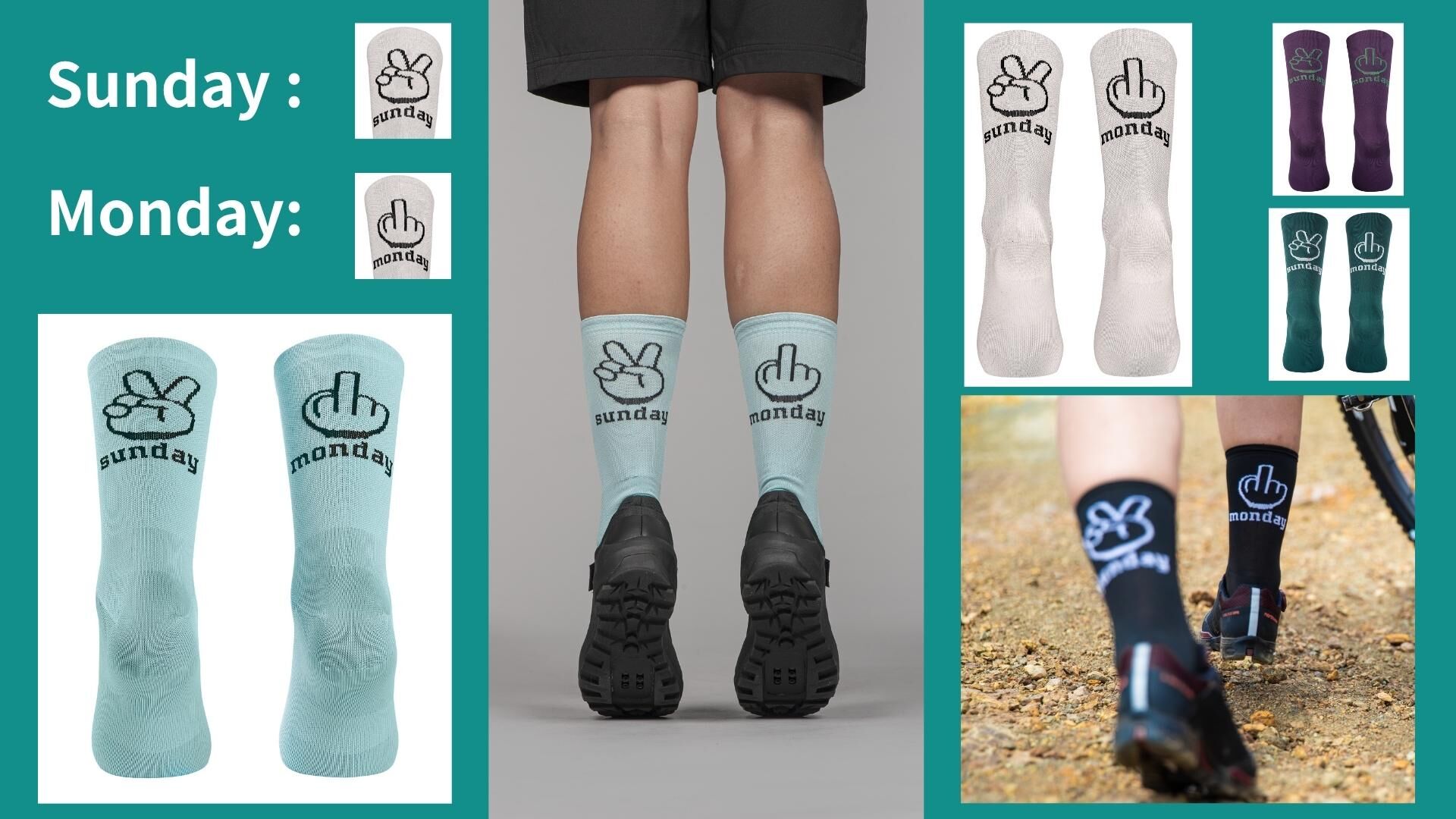 Northwave-Sunday-Monday-Socks-全顏色與實穿圖