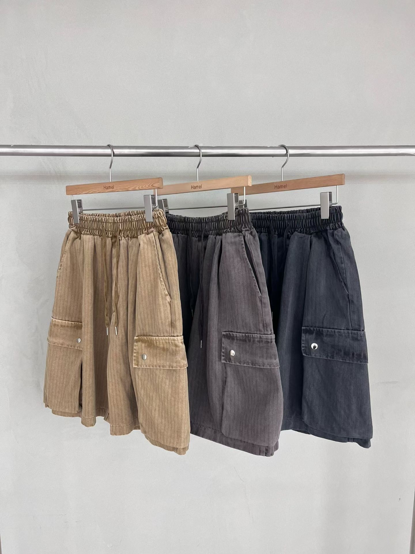 K3 直紋5分口袋短褲