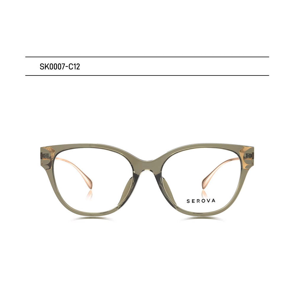 【SEROVA】SK0007 C12 貓眼框光學眼鏡♦(透茶) #梓渝聯名禮盒款