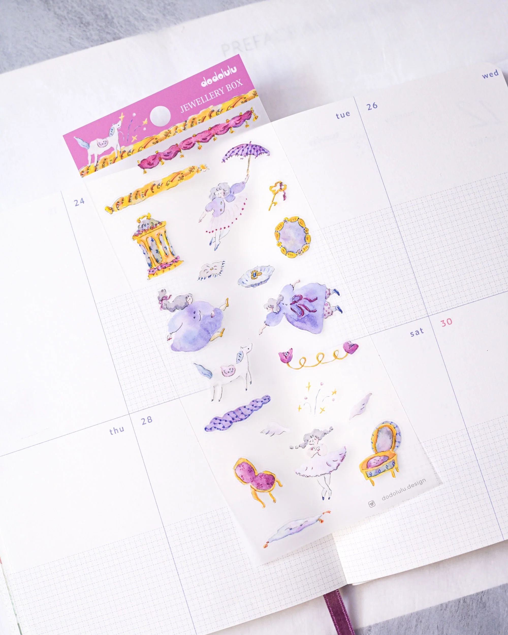 香港｜Dodolulu 霧面貼紙 首飾盒