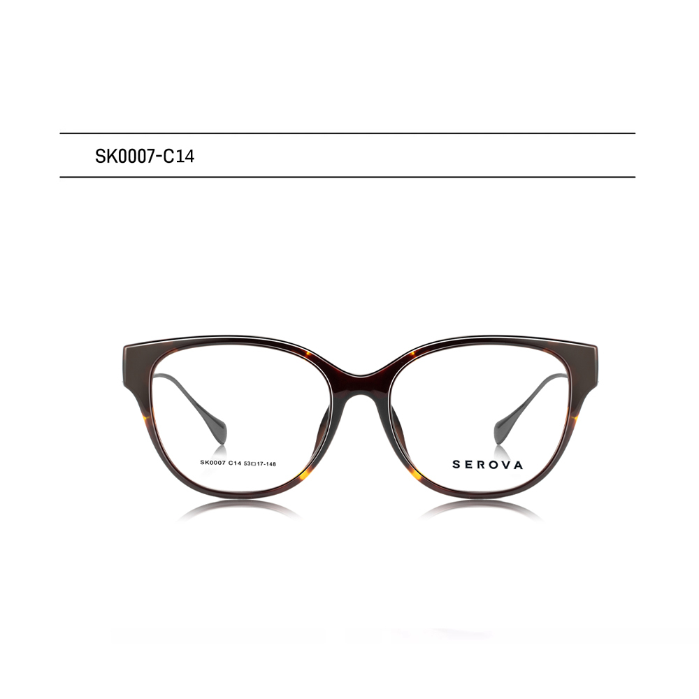 【SEROVA】SK0007 C14 貓眼框光學眼鏡♦(琥珀) #梓渝聯名禮盒款