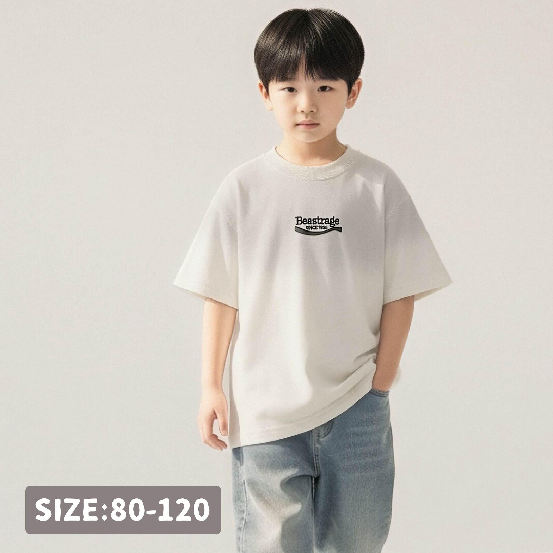 潮流英字刺繡漸層上衣 (H60057)