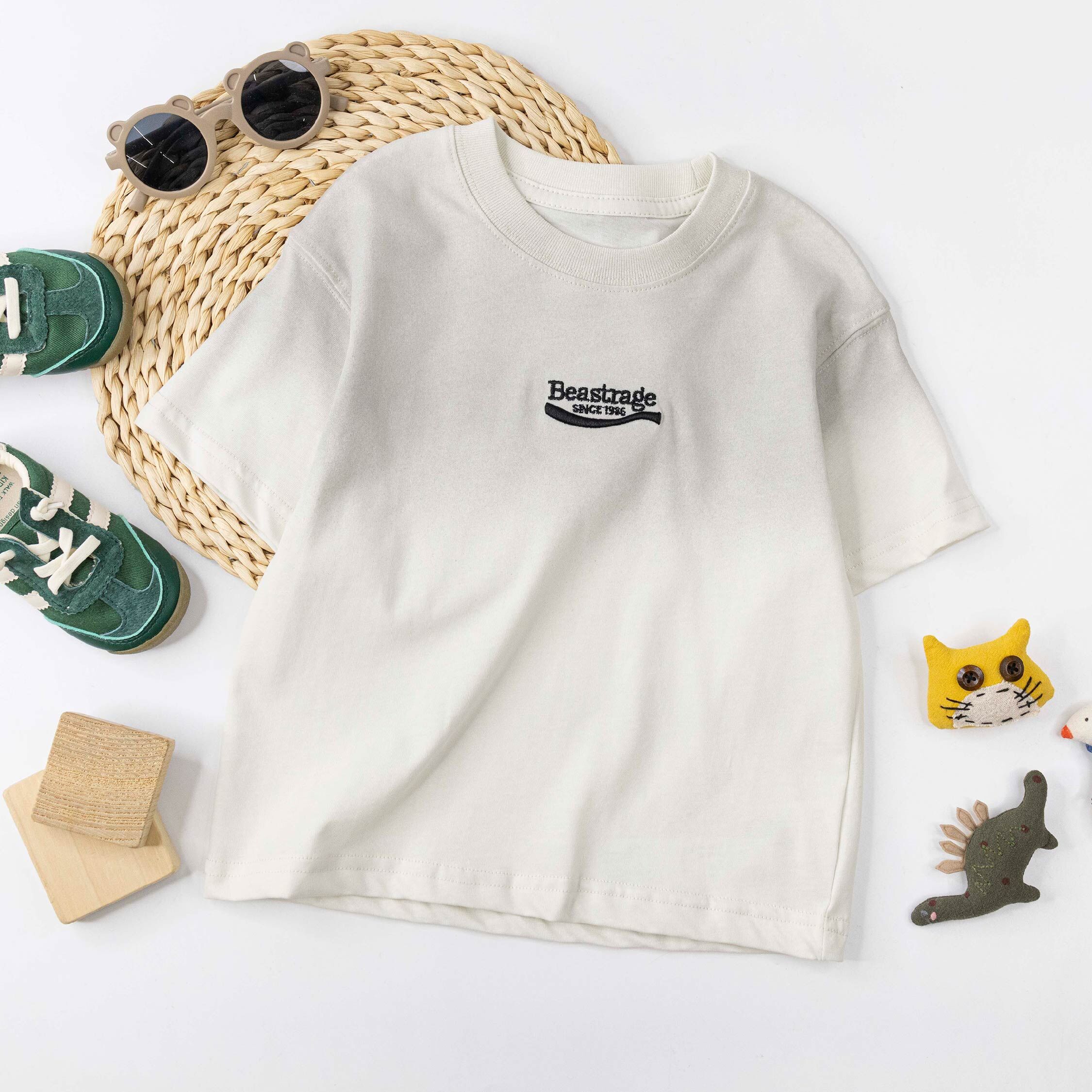 潮流英字刺繡漸層上衣 (H60057)