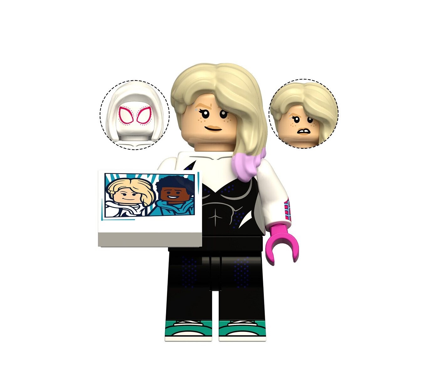 Spider-Man Spider-Gwen Marvel Custom Minifigures Fit Lego KM66074