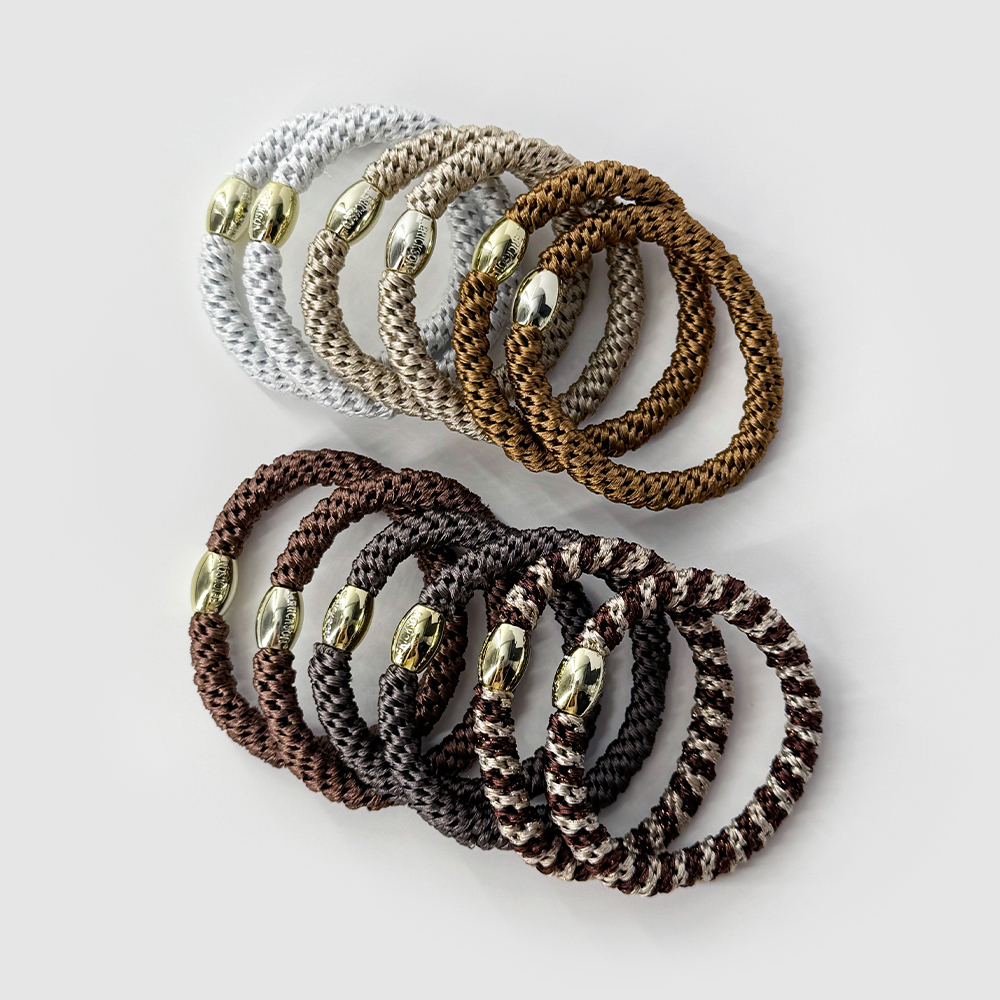 L. ERICKSON 彈力髮圈收納組-12入〈暖調奶茶〉