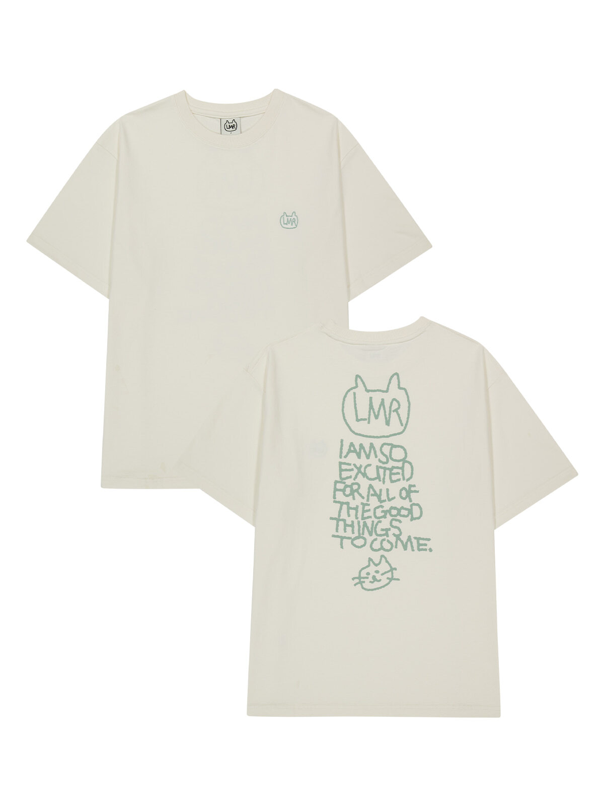 C24 LMR Symbol Embroidered Logo Drawing T-shirt - Cream