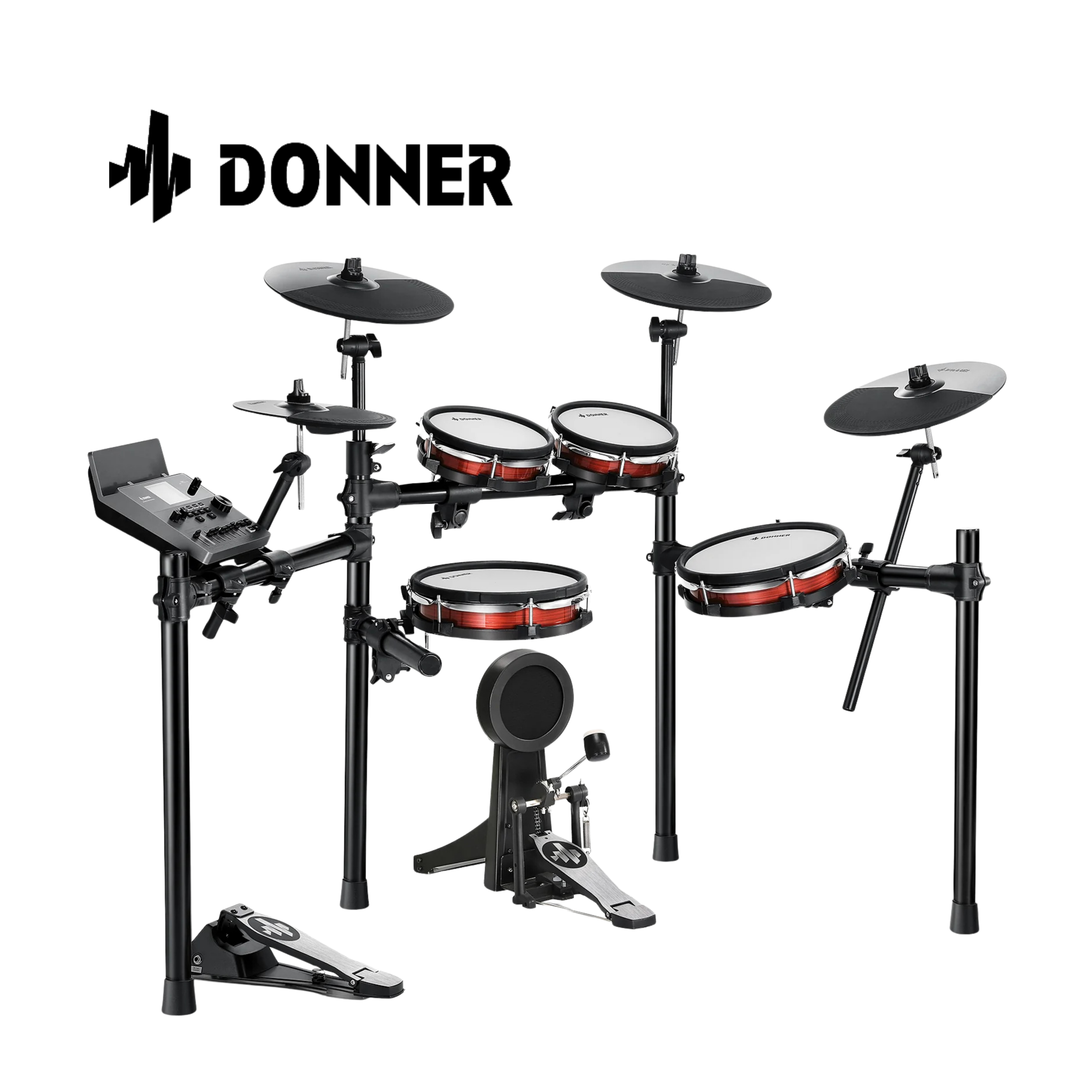 Donner DED-300 X | 雙區網狀鼓面 × 首創混音控制