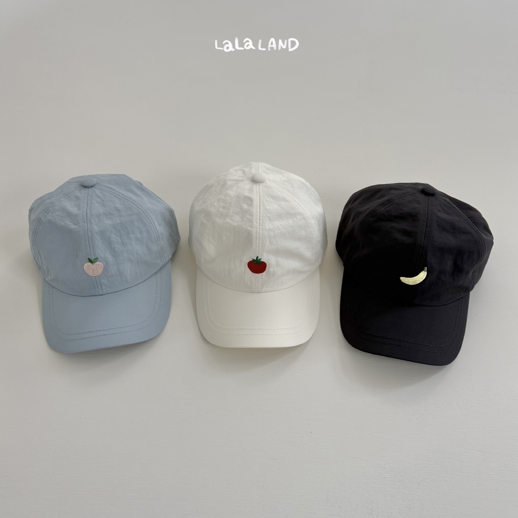 韓國🇰🇷LALA LAND 刺繡水果鴨舌帽 三色
