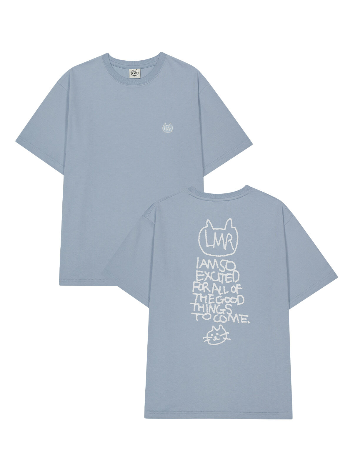 C28 LMR Symbol Embroidered Logo Drawing T-shirt - Blue