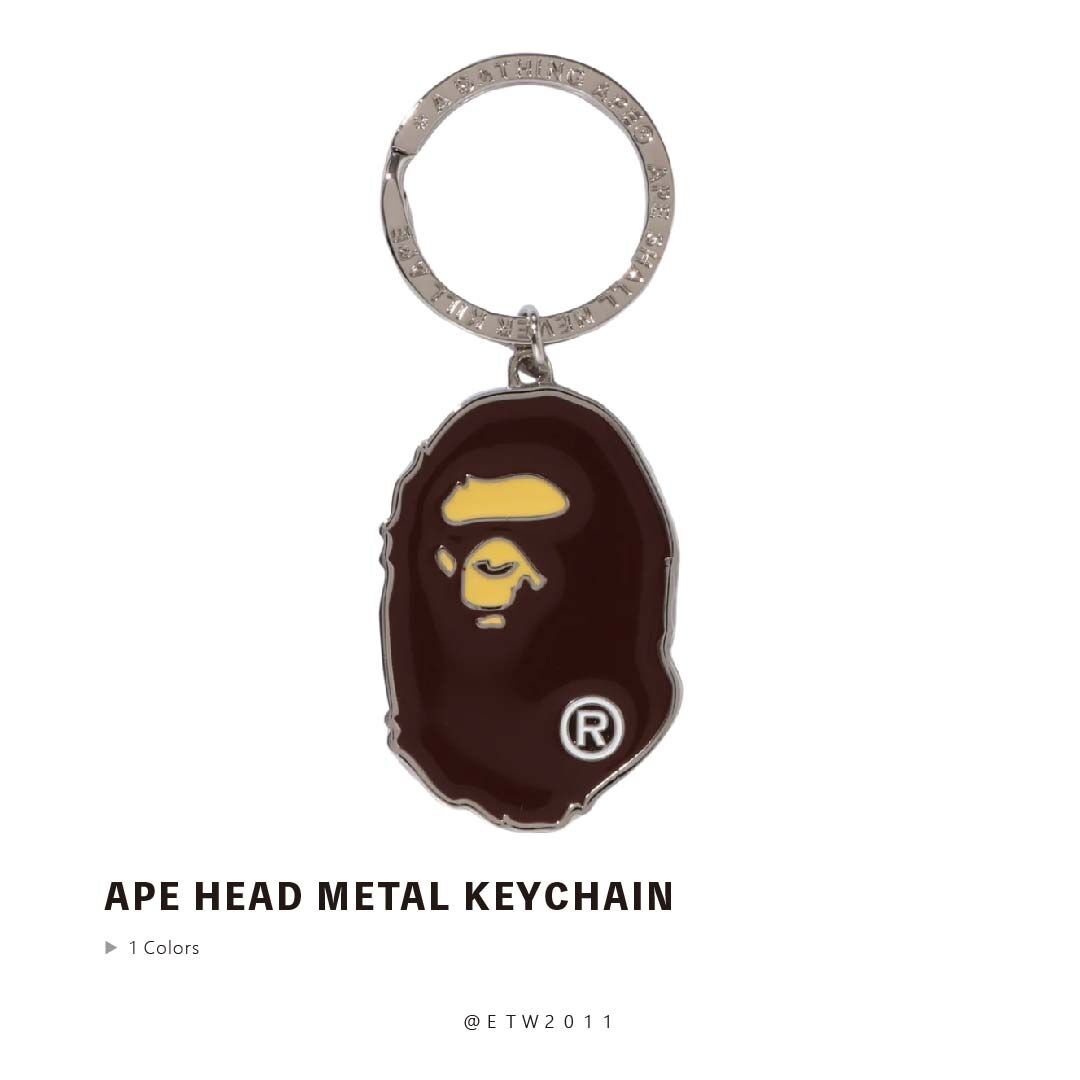☆ETW☆【EASY TO WEAR】BAPE APE HEAD METAL KEYCHAIN 猿人 鑰匙圈 吊飾 金屬