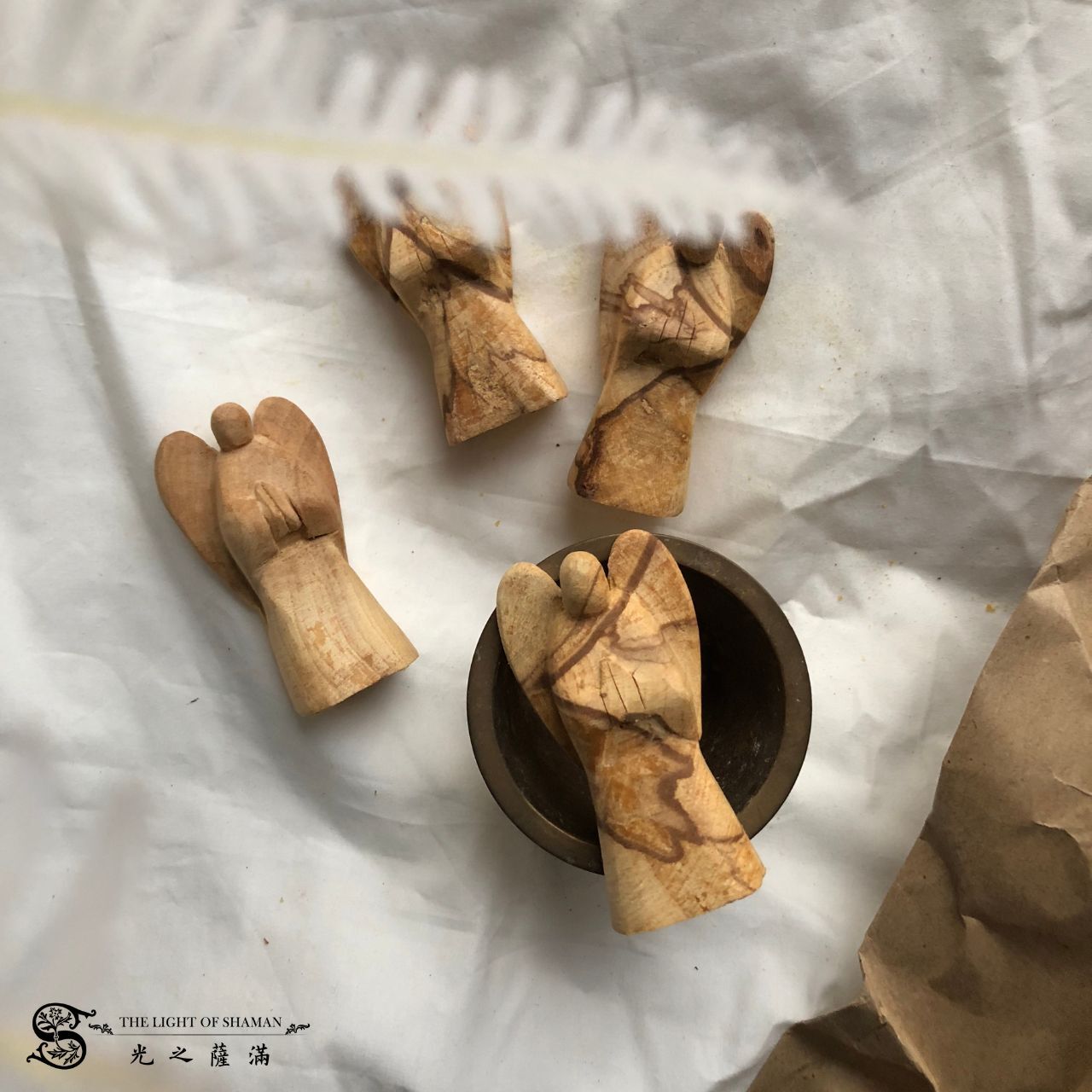 印加聖木天使 秘魯聖木 手工雕刻 palo santo angle-光之薩滿