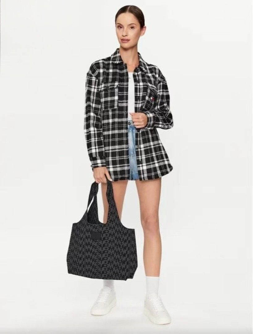 Tommy Hilfiger Cable Shopping Bag 美式復古提花圖案織物大托特包單肩包