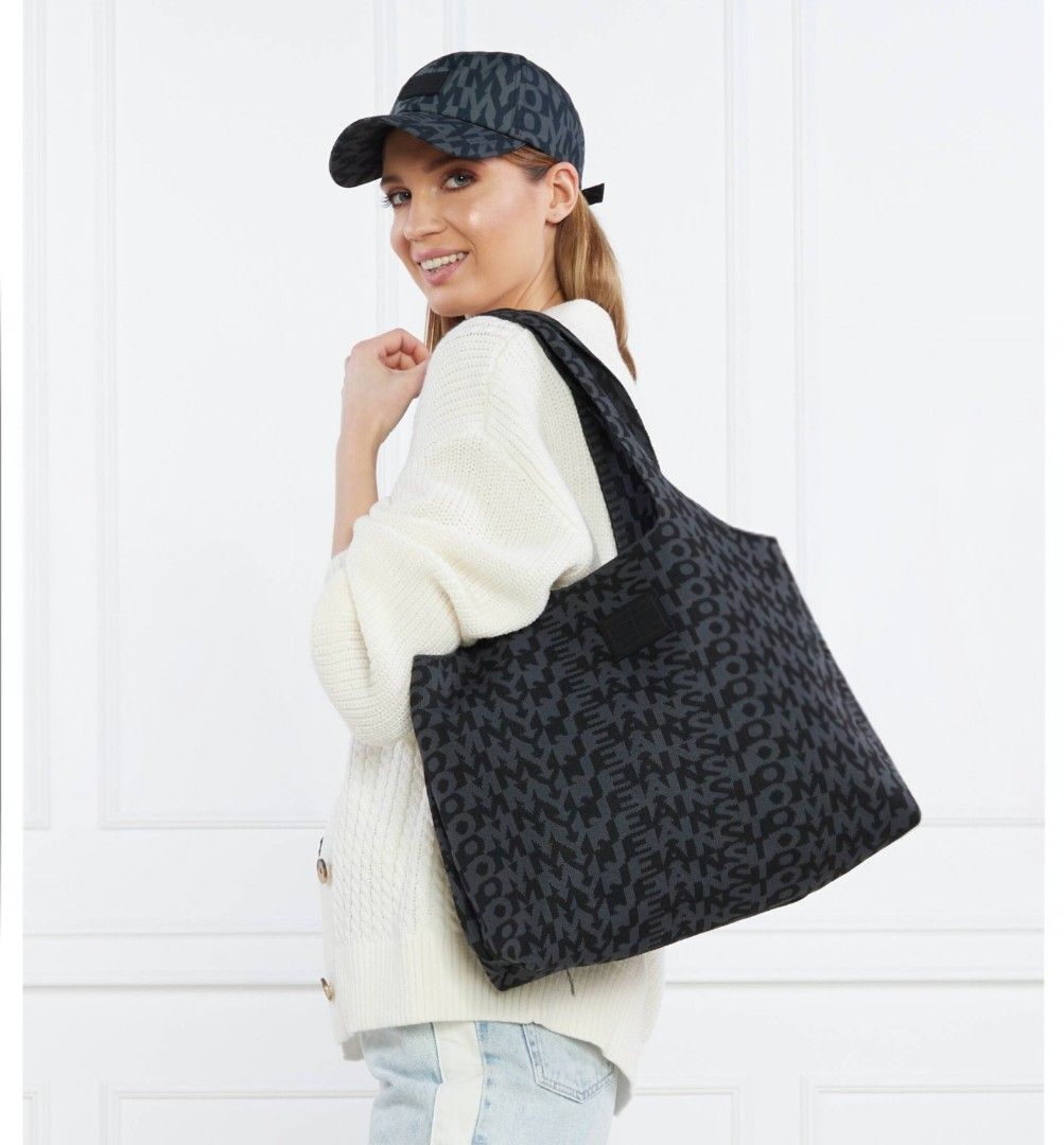 Tommy Hilfiger Cable Shopping Bag 美式復古提花圖案織物大托特包單肩包