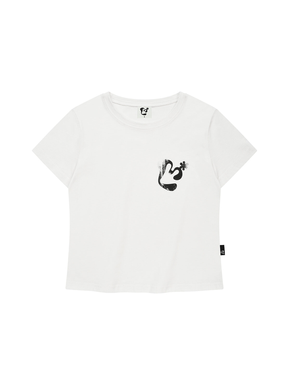 C29 LMR Vintage Floral Logo Slim Fit Short Sleeve T-shirt - WHITE