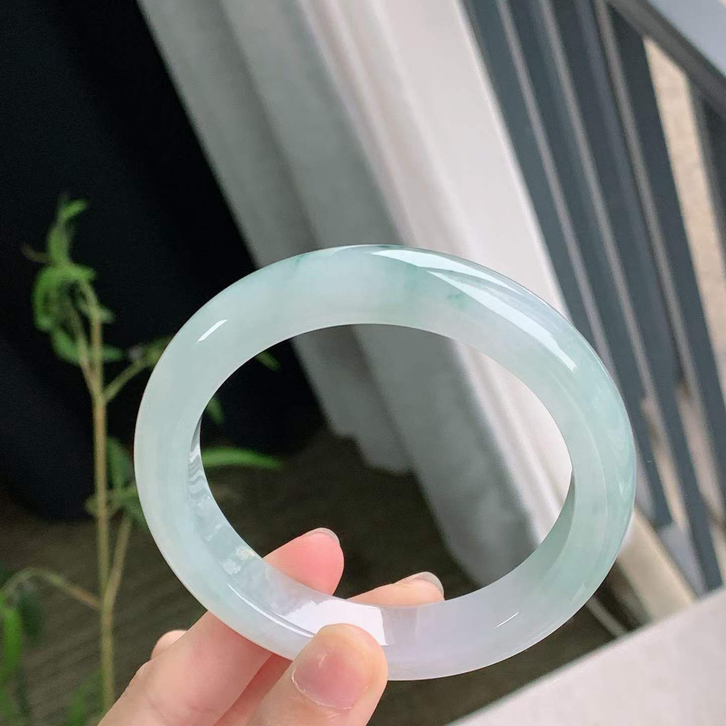 4175652 59mm飄花翡翠手鐲 (58-60)