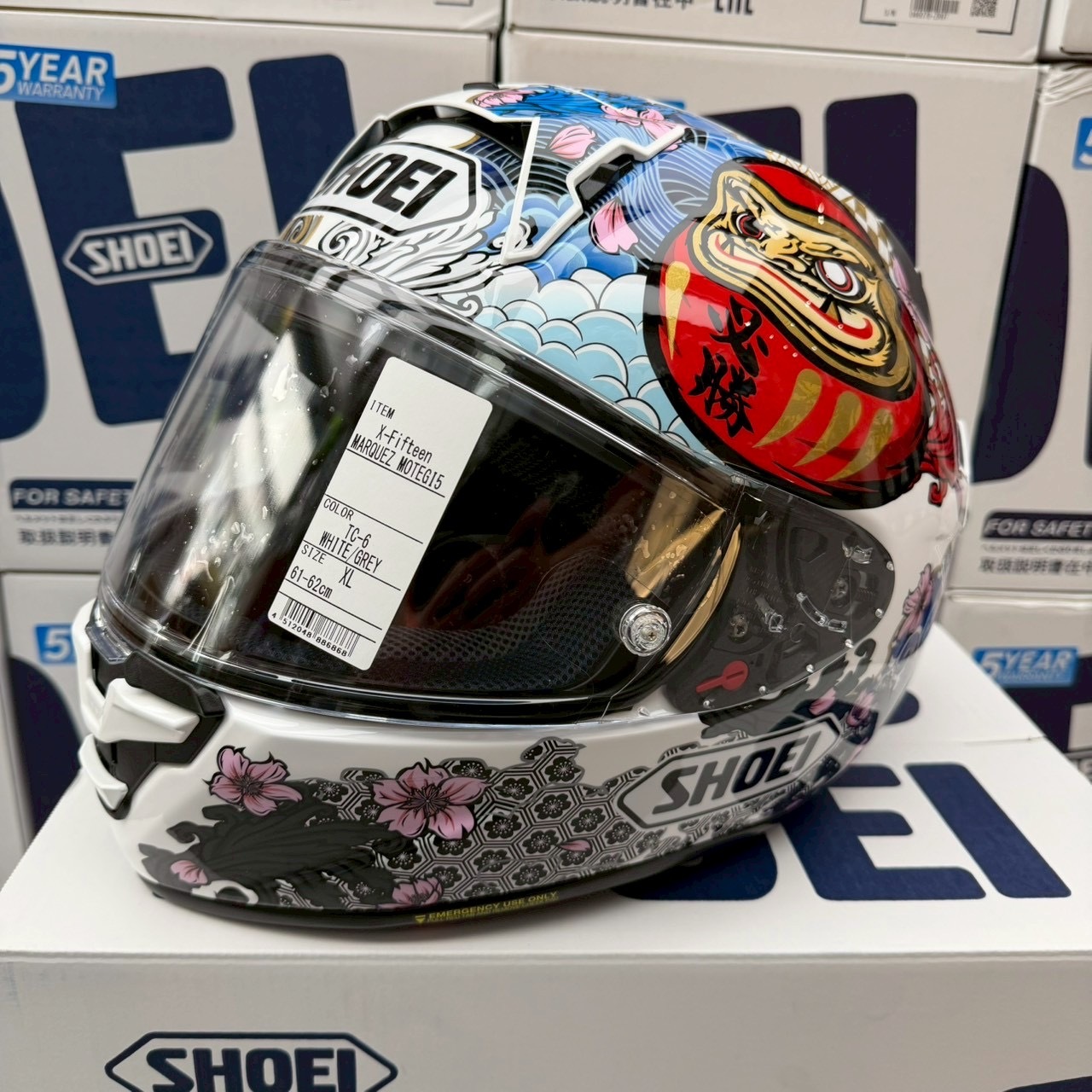 SHOEI】X-FIFTEEN (X-15) Marquez Motegi 6 白招財貓全罩安全帽