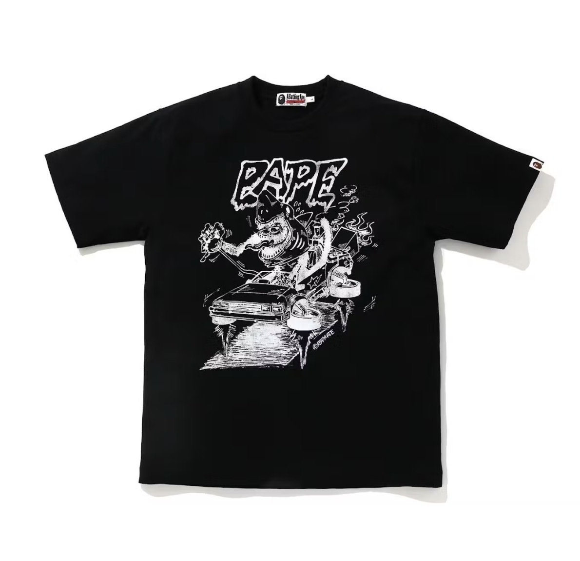 Bape X readymade shark wide tee