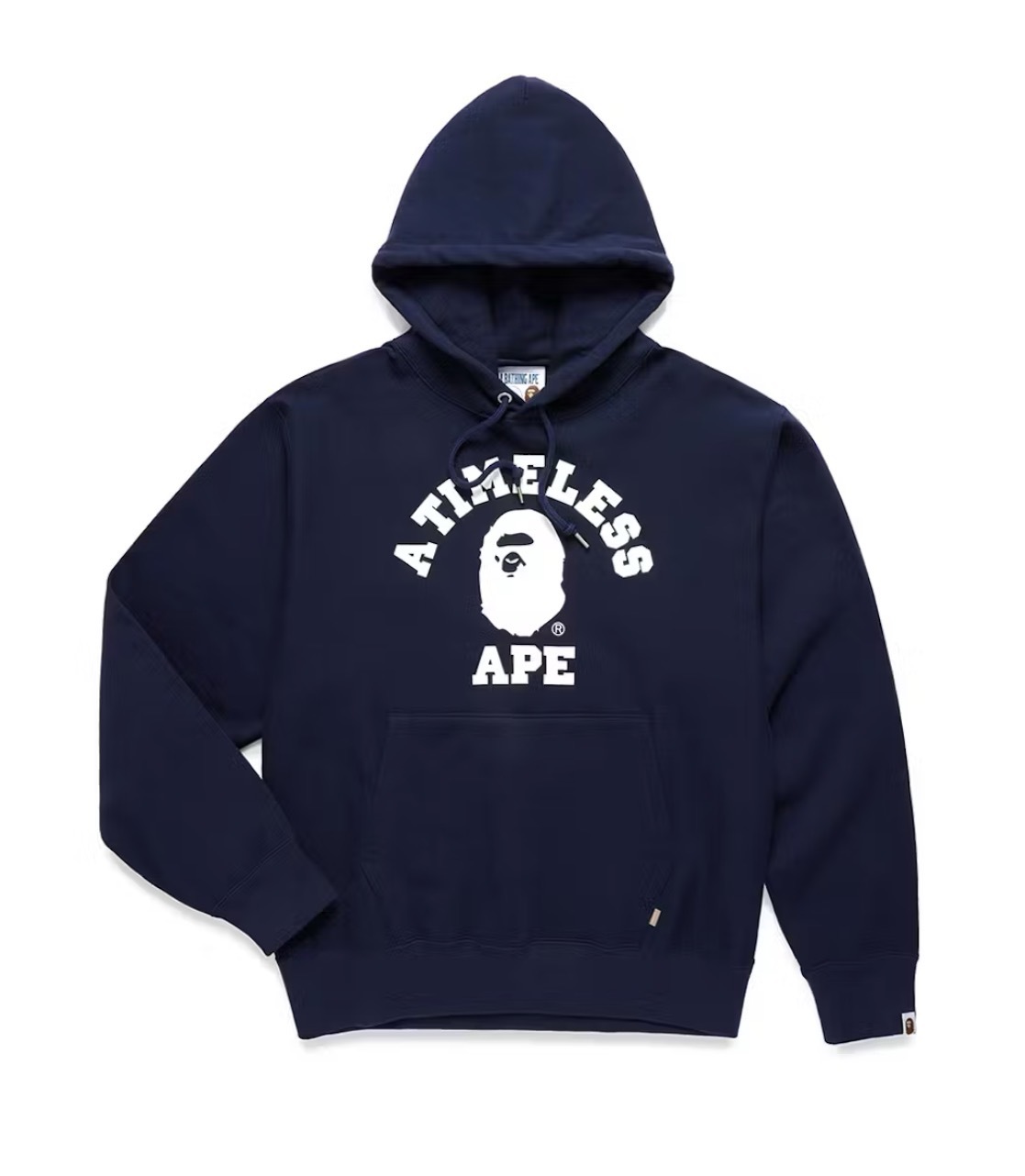 BAPE × JJJJound Relaxed Classic College Pullover Hoodie navy