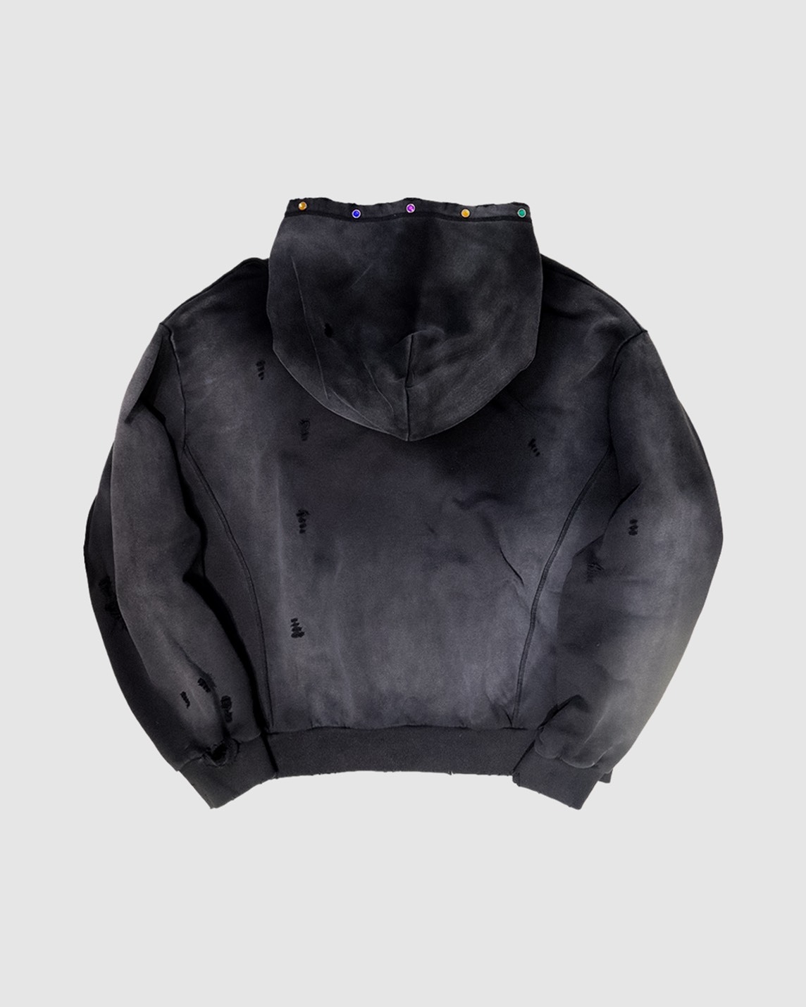 Lisen gem fade distressed hoodie