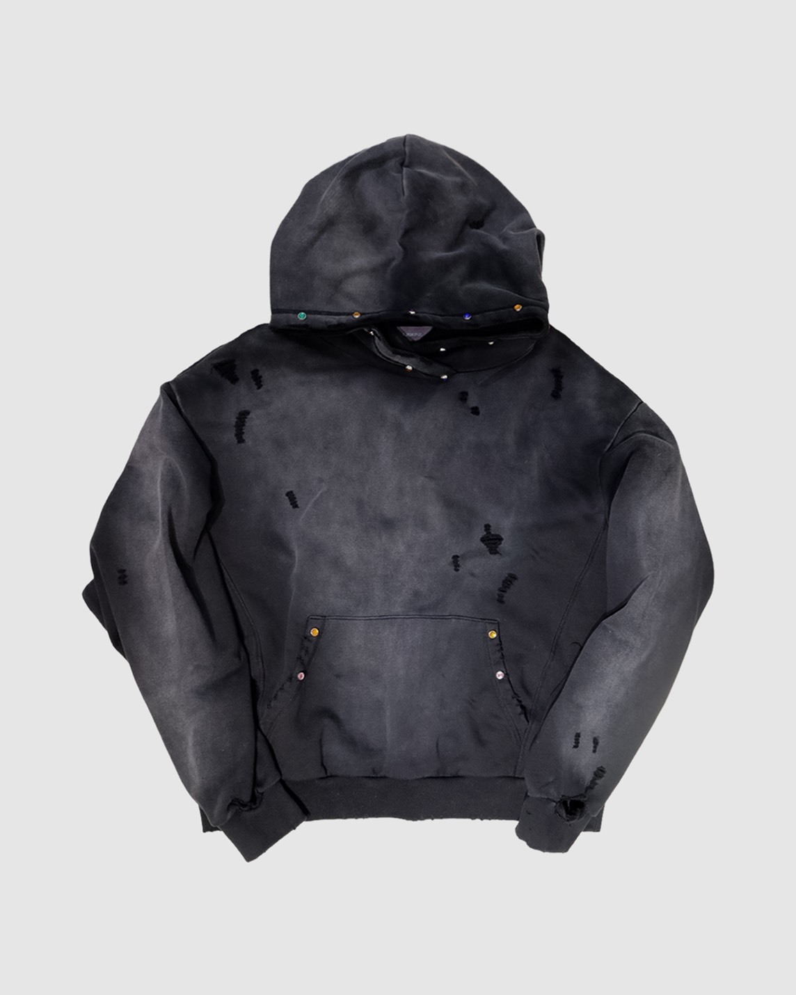 Lisen gem fade distressed hoodie