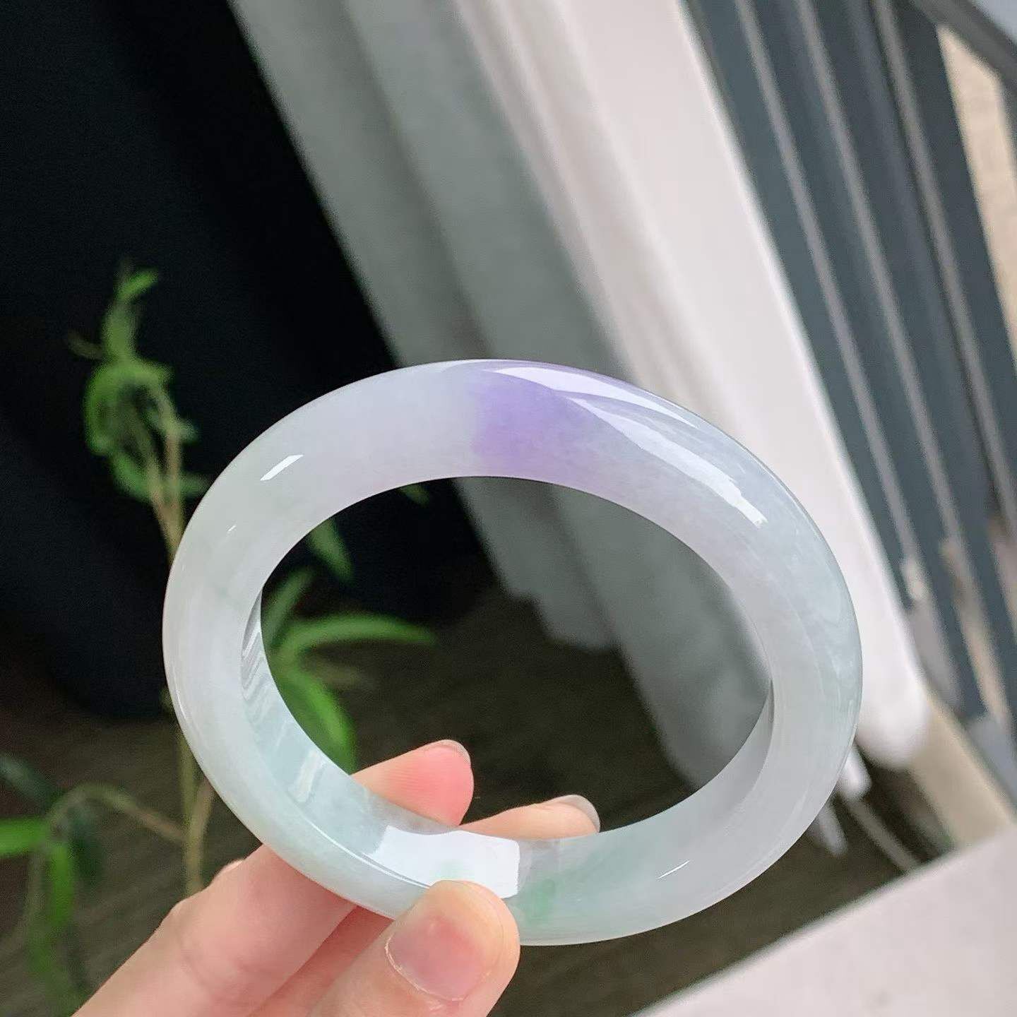 冰紫翡翠正圈手鐲,天然翡翠A玉, 緬甸玉, Jade, Jadeite