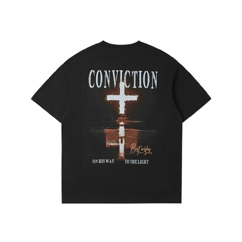 R.F.S.D 復古夕陽印花 重磅寬鬆短袖 SH-542