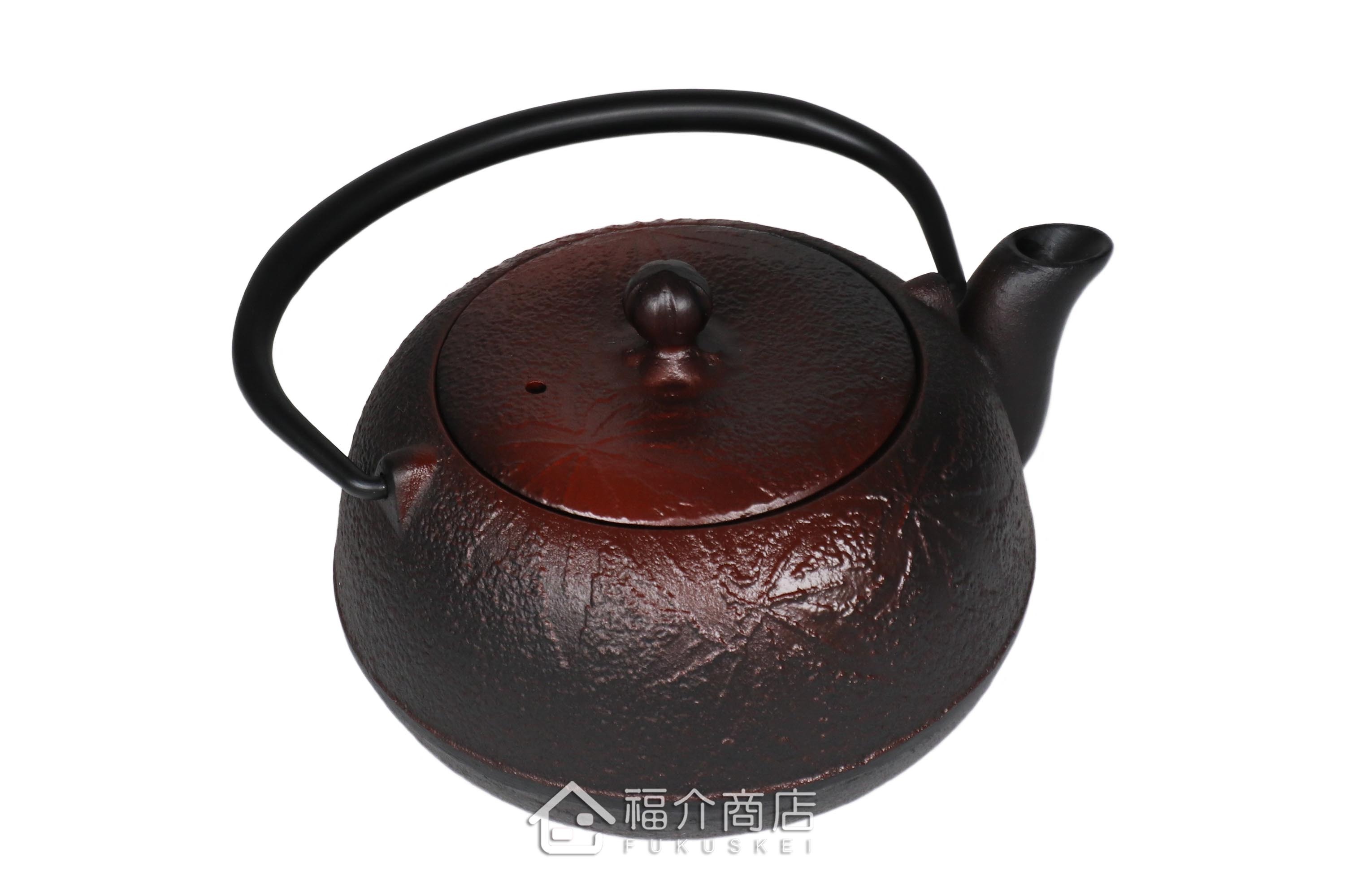 及甚鑄工所製作的日本泡茶壺,柚子楓葉造型壺身