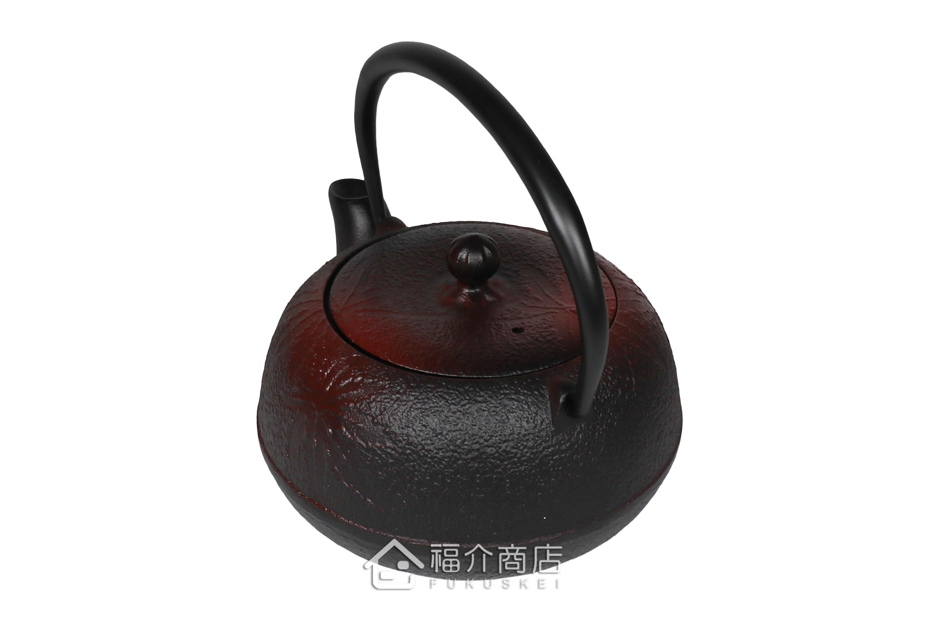 及甚鑄工所製作的日本泡茶壺,柚子楓葉造型壺身