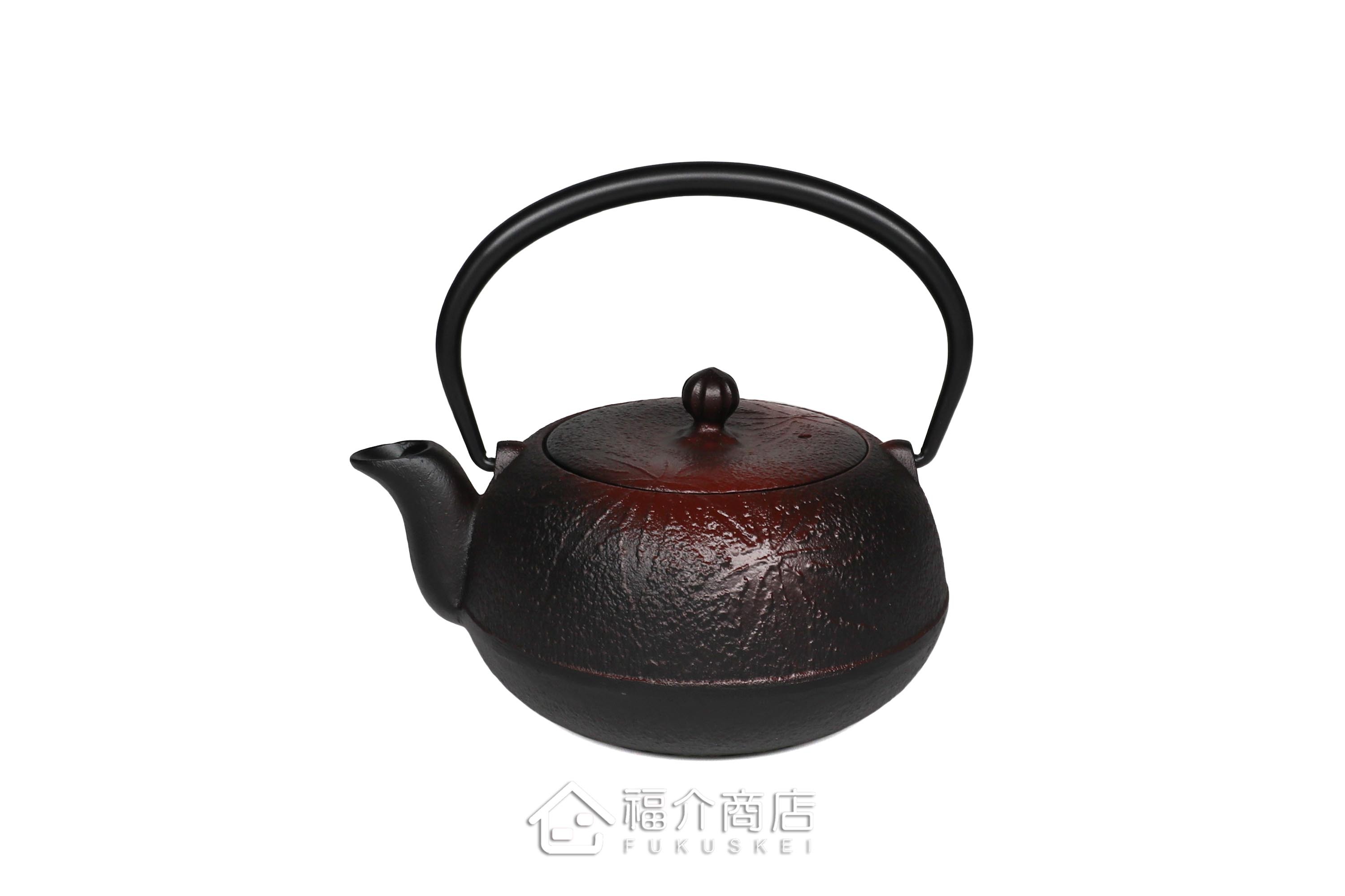 及甚鑄工所製作的日本泡茶壺,柚子楓葉造型壺身