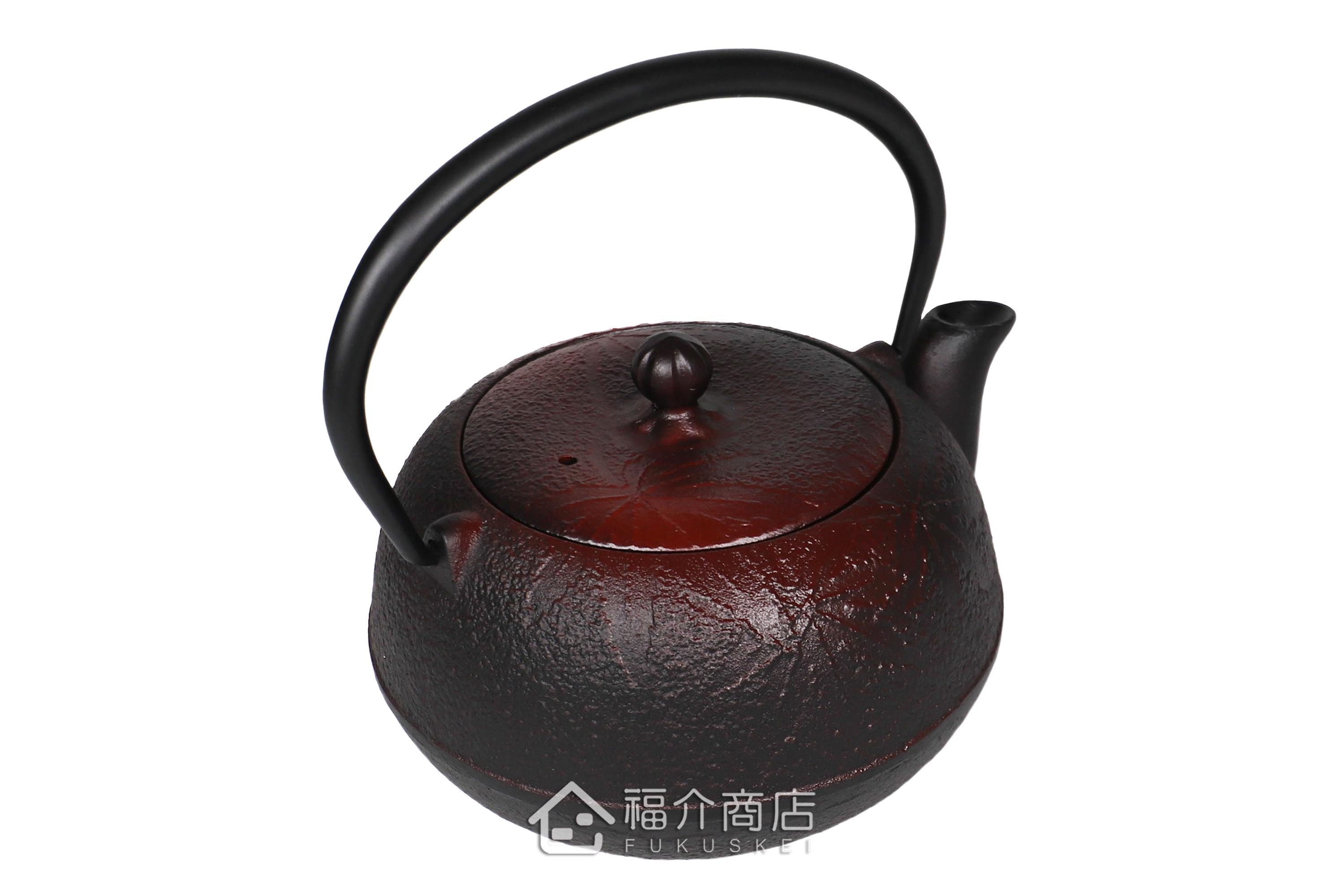 及甚鑄工所製作的日本泡茶壺,柚子楓葉造型壺身