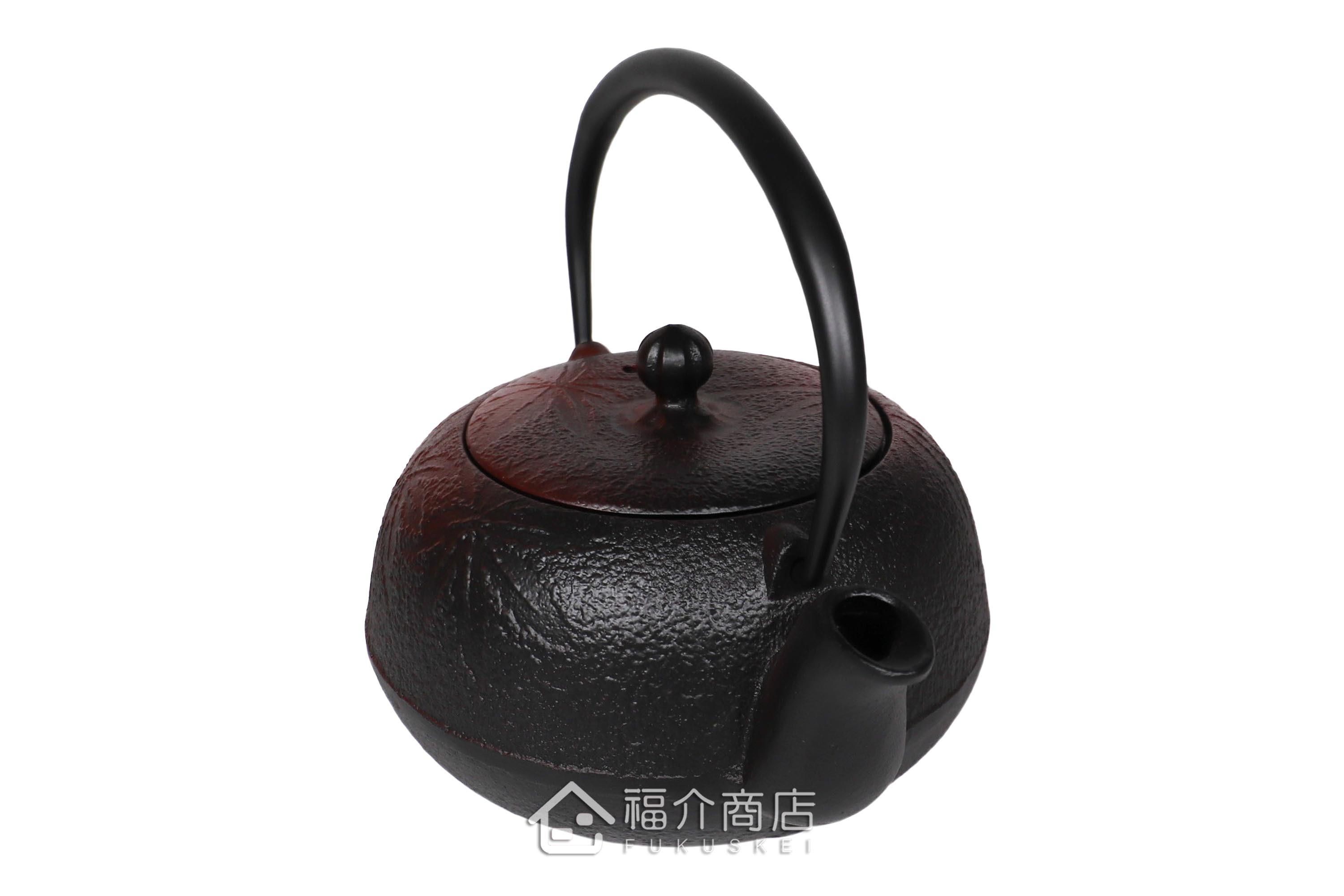 及甚鑄工所製作的日本泡茶壺,柚子楓葉造型壺身