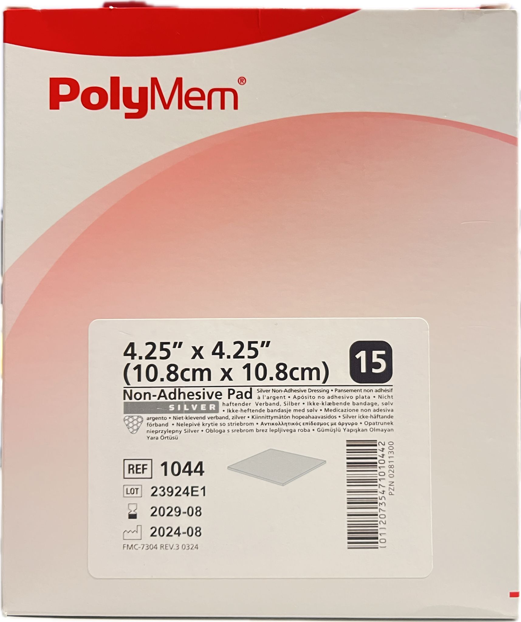PolyMem  非黏性多功能互動敷料 10.8cmx10.8cm (含銀) (1044) 一片