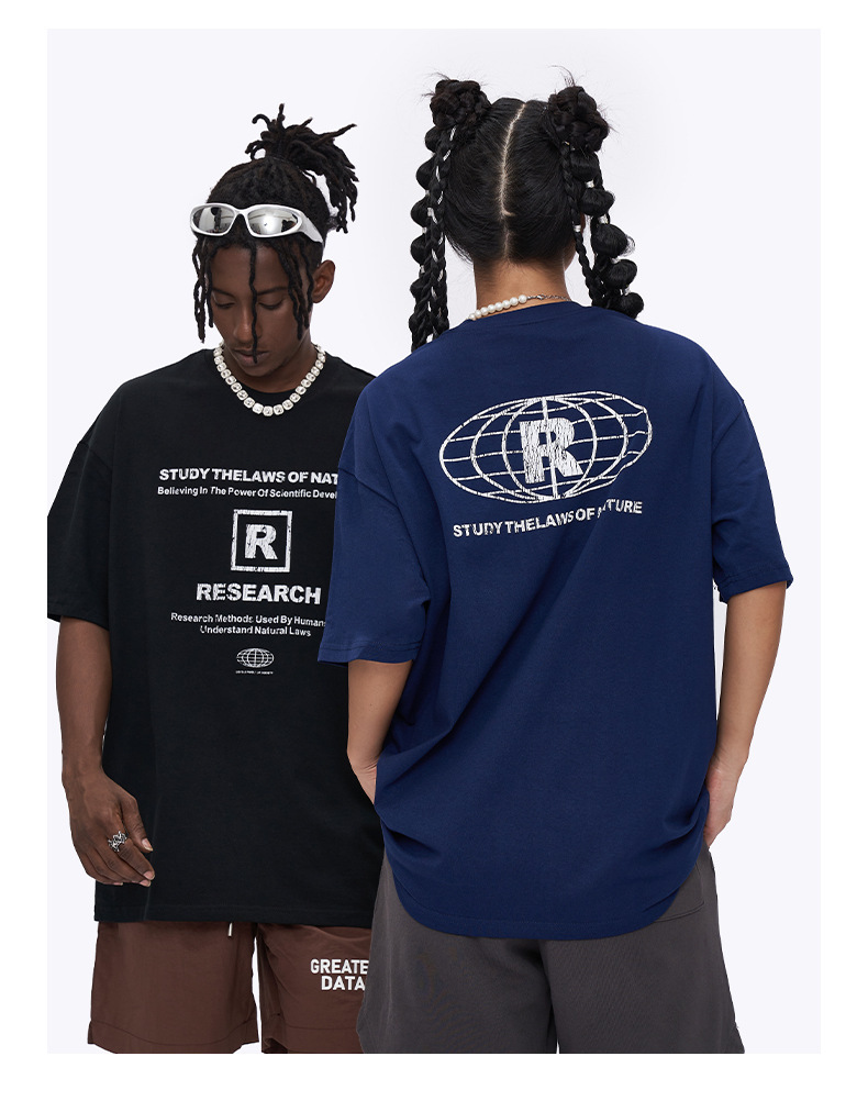 R.F.S.D 做舊LOGO印花 重磅寬鬆短袖 SH-632