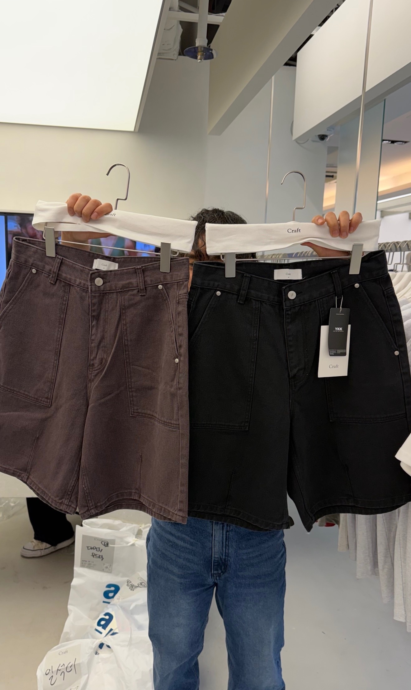 K14  五分A字牛仔短褲