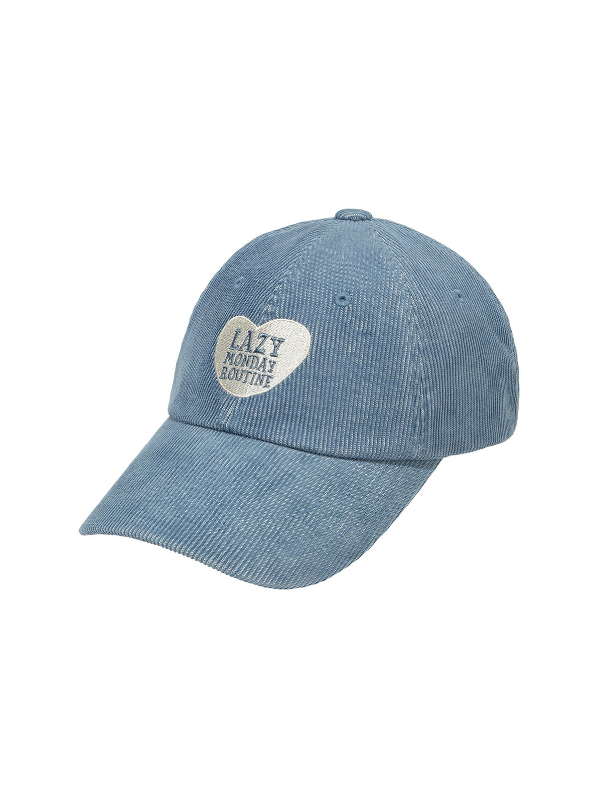C34 LMR Corduroy Heart Embroidered Ball Cap BLUE