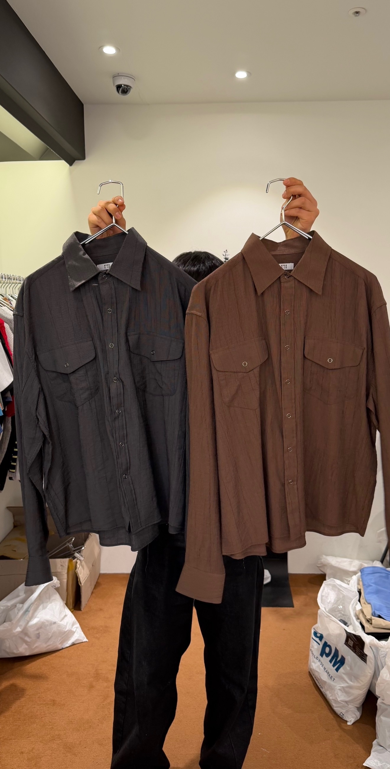 K15 透氣麻料口袋襯衫（抗皺）