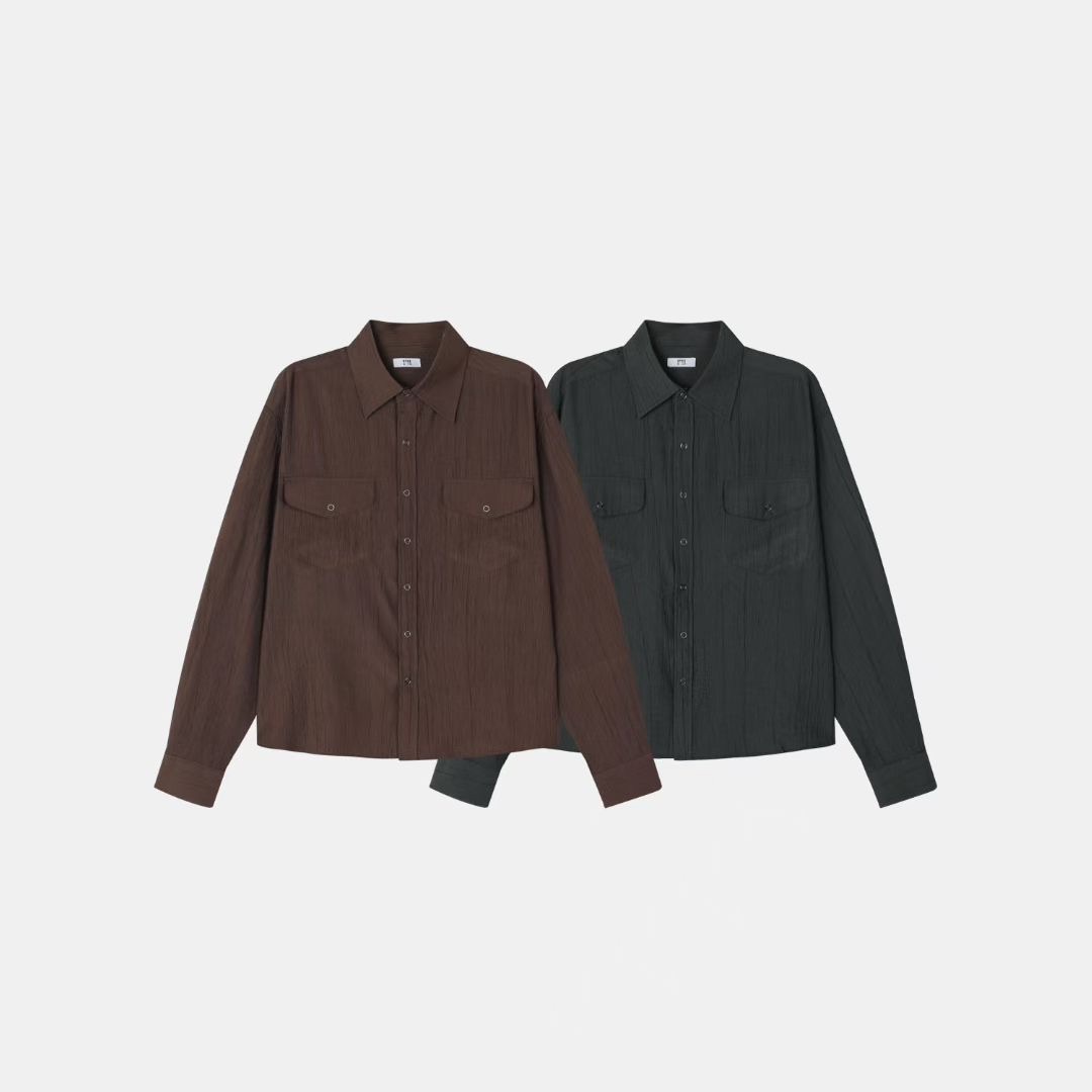 K15 透氣麻料口袋襯衫（抗皺）