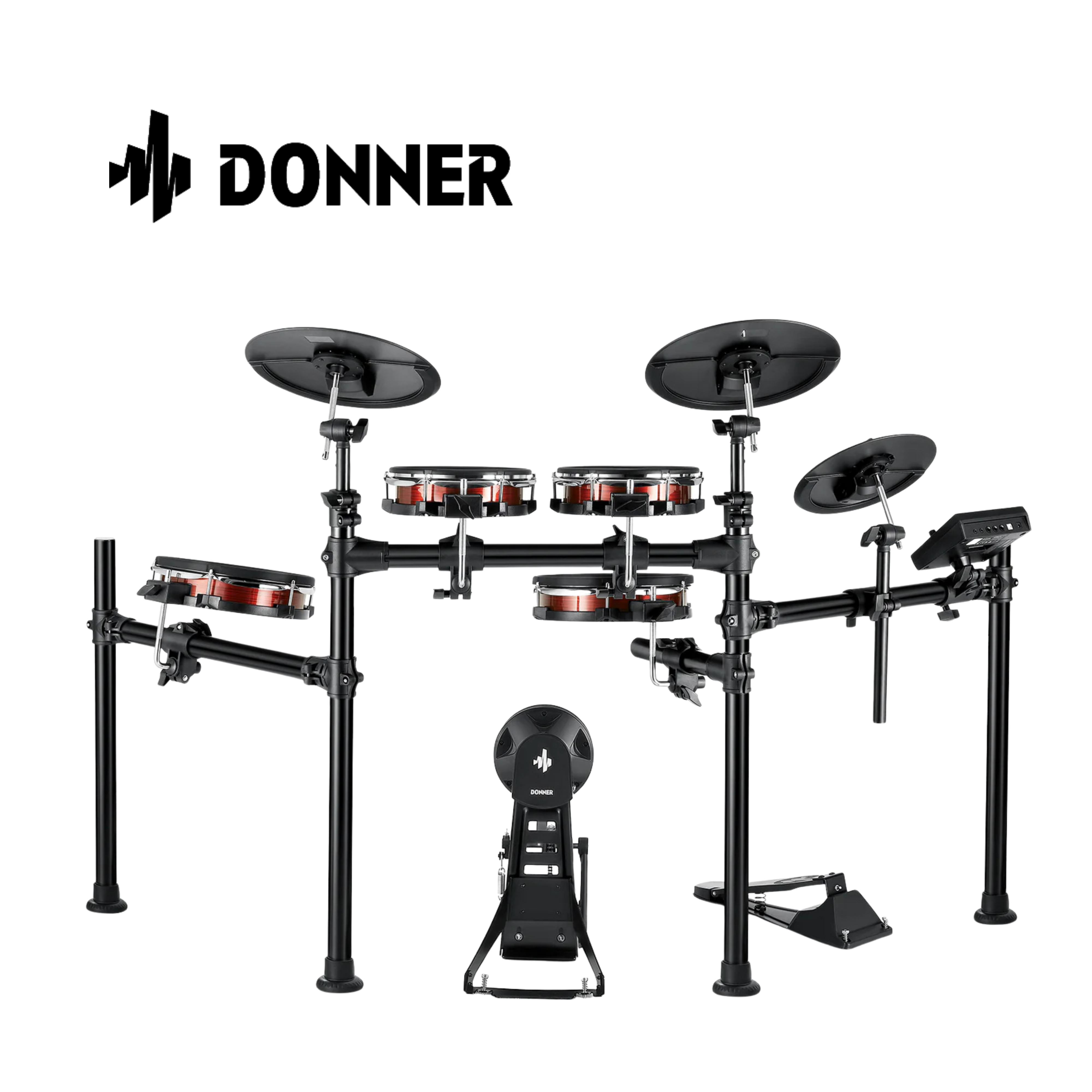 Donner DED-200MAX 電子鼓 雙層網皮 × 多音色練習鼓組