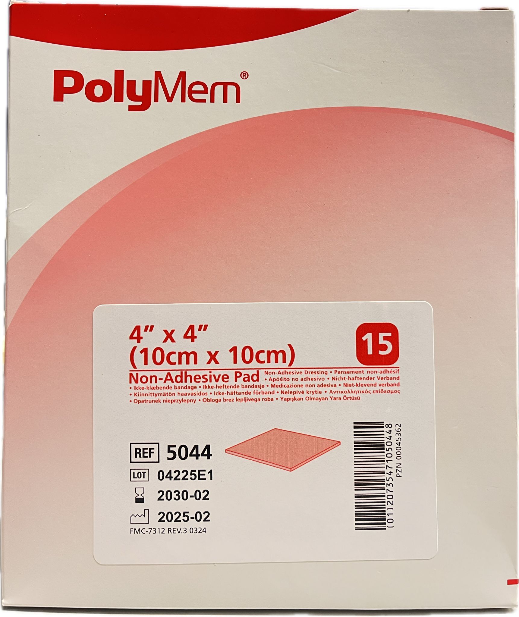 PolyMem  非黏性多功能互動敷料 10cm x10cm (5044) 一片