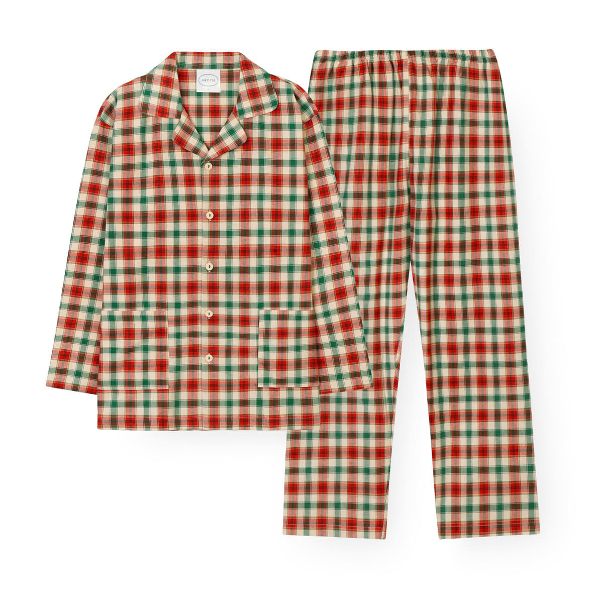 YR015 ORCITE G132 紅綠格紋睡衣組