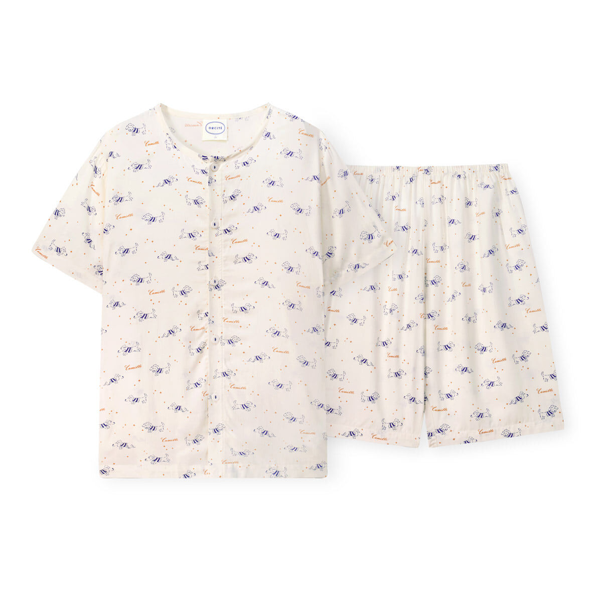 YR023 ORCITE F128 小畫家臘腸狗睡衣組