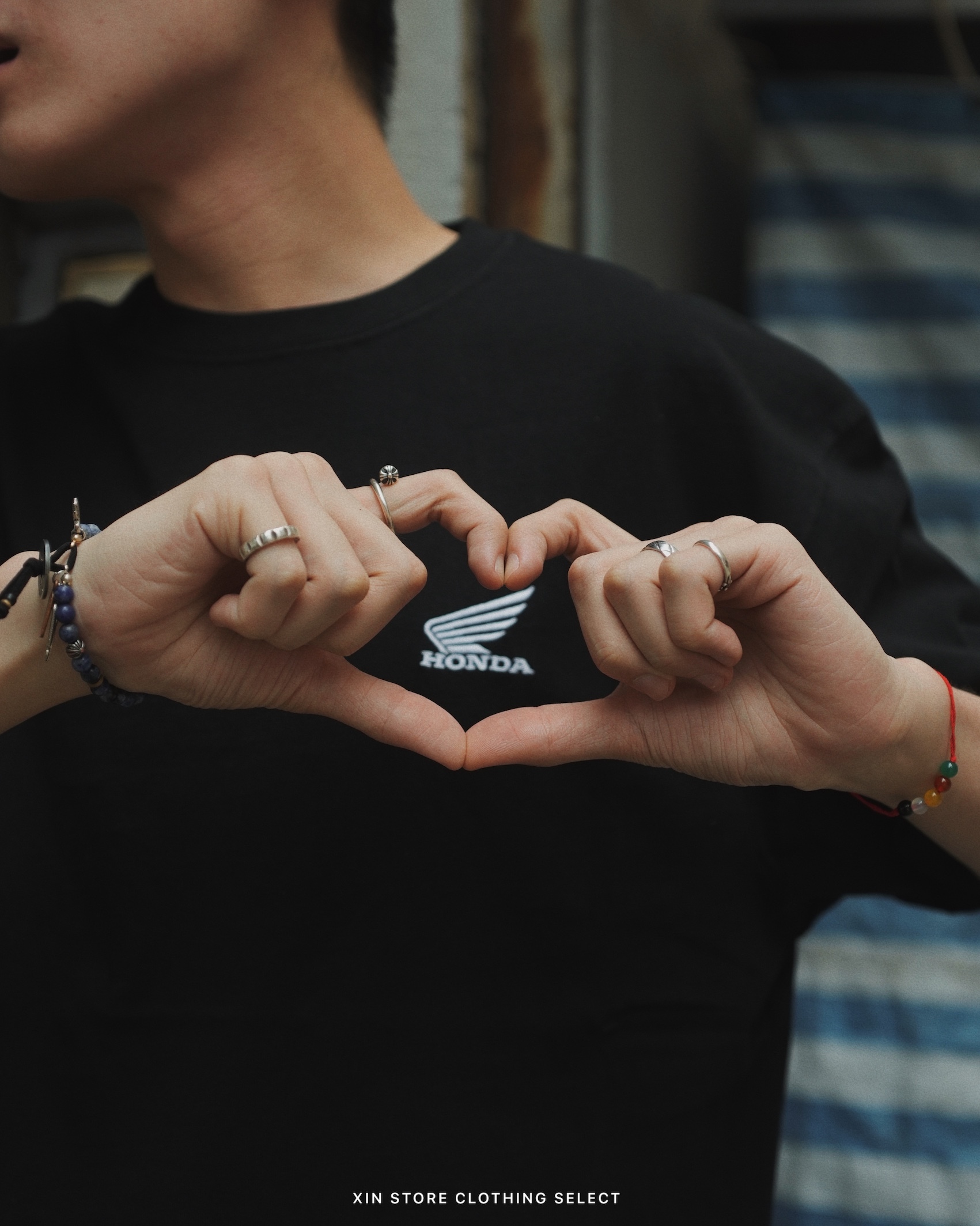 <現貨>Honda 刺繡 小標 寬鬆 短袖 兩件組 黑白