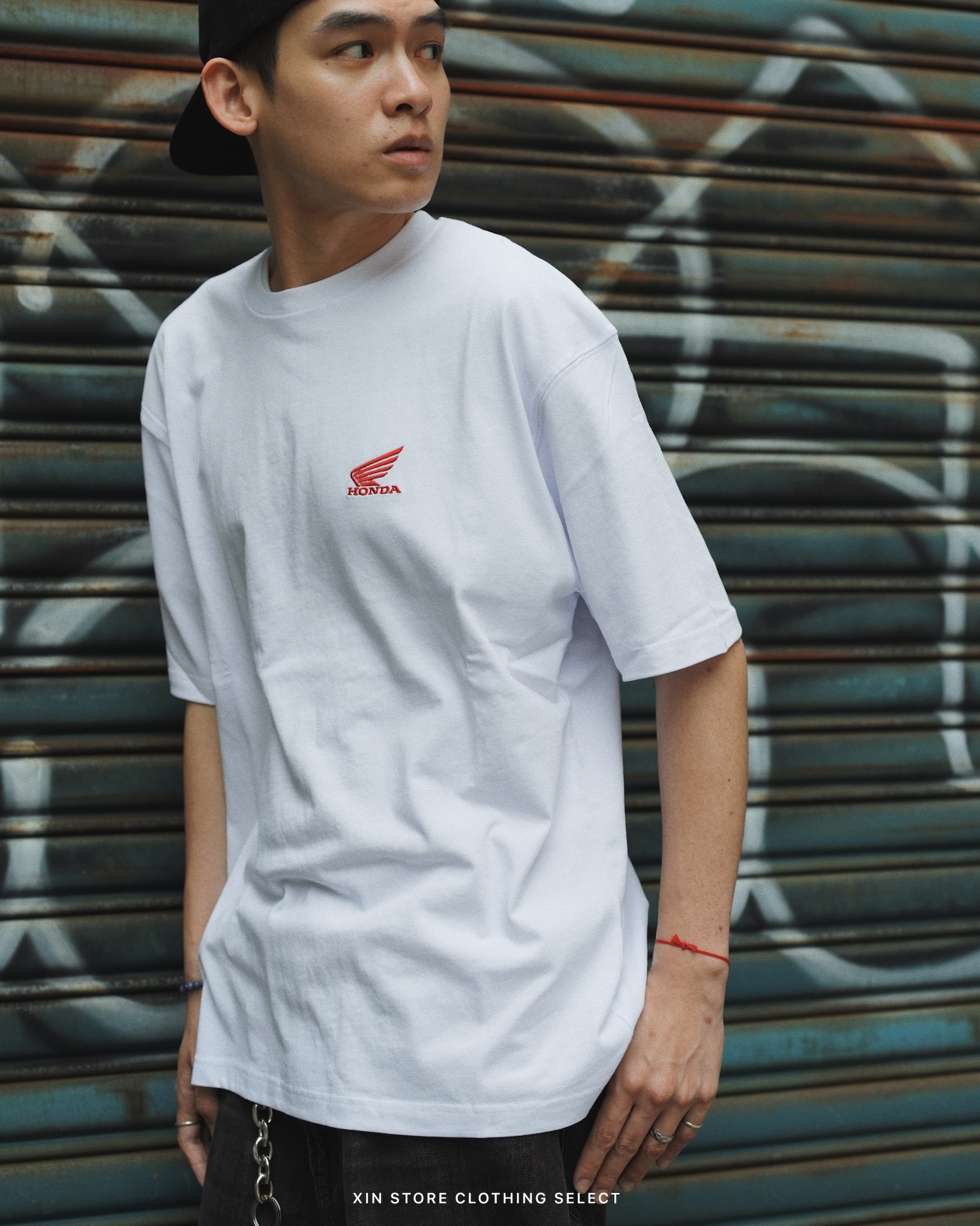 <現貨>Honda 刺繡 小標 寬鬆 短袖 兩件組 黑白