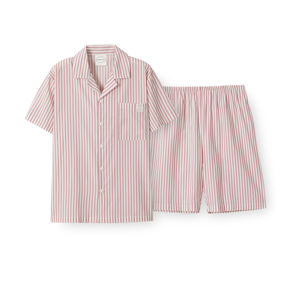 YR024 ORCITE F104 暗粉紅直條睡衣組