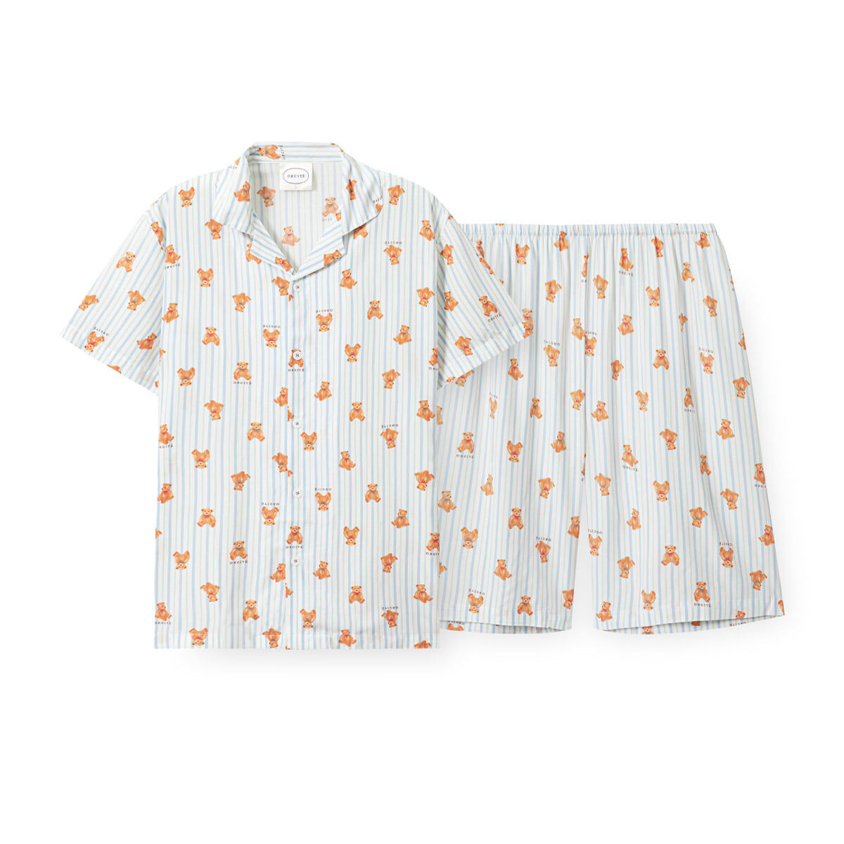 YR025 ORCITE G203 直條小熊睡衣組